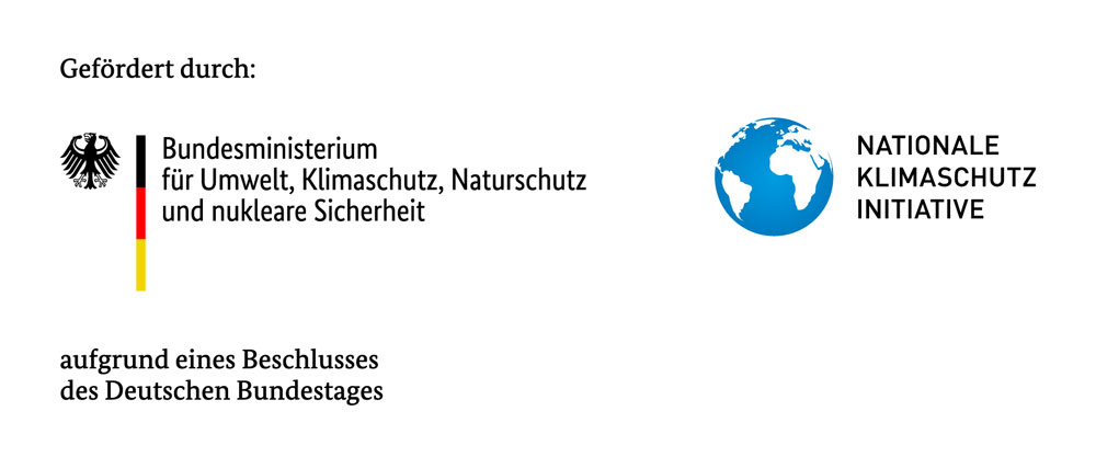 Logo Bundesministerium für Umwelt, Klimaschutz, Naturschutz und nukleare Sicherheit. Und Logo der Nationalen Klimaschutz Initiative.